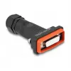 DeLOCK D-Sub HD 26 pin female connector IP67 waterproof black orange