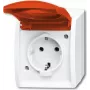Busch-Jaeger Socket Outlet Type F Red White (2083-0-0839)