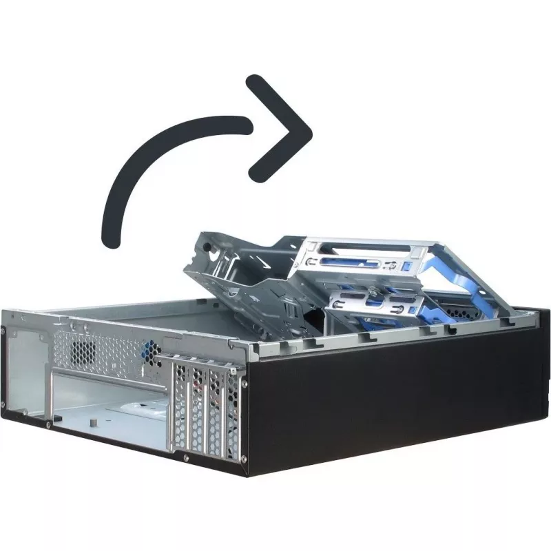 Inter-Tech IT-503 - SFF - Mini-ATX - no power supply (TFX12V) - matte black - USB/Audio (88881270)