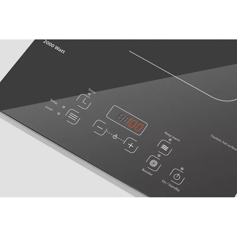 Caso | Free standing table hob | Comfort C2000 | Number of burners/cooking zones 1 | Sensor | Black | Induction
