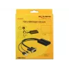 Video Cable Adapter DeLOCK 62597 0.25m HDMI Type A VGA D-Sub 3.5mm USB Type-A Black