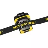 Headband flashlight Nitecore NU11 — 150 lm, IPX5, USB rechargeable, 41 g, yellow/black
