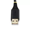 StarTech.com 2ft (60cm) 2-Port USB to Serial Adapter Cable, Interchangeable DB9 Screws/Nuts, COM Retention, USB-A to DB9 RS232, FTDI, Level-4 ESD Protection, Windows/macOS/ChromeOS/Linux - Rugged TPE Construction