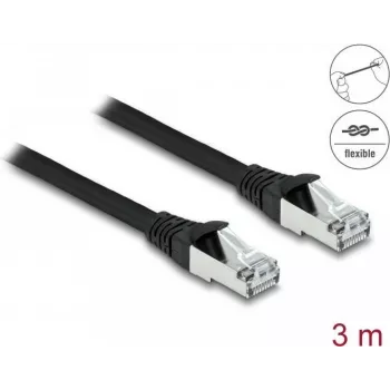 Network Cable DeLOCK RJ45 Cat.6A S/FTP 3m Black