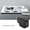 AC Indoor Charger QOLTEC 50186 for Smartphone and Tablet, 5 V 3.4 A, 17 W, 2× USB, Black