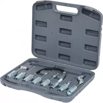 Grease gun adapter set KS TOOLS 980.1100 — 7 pieces, fittings for lubrication applications