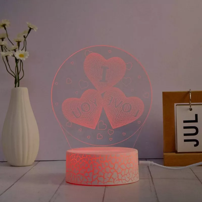 Manta SNL115RGB RGB 3D heart decorative LED lamp set