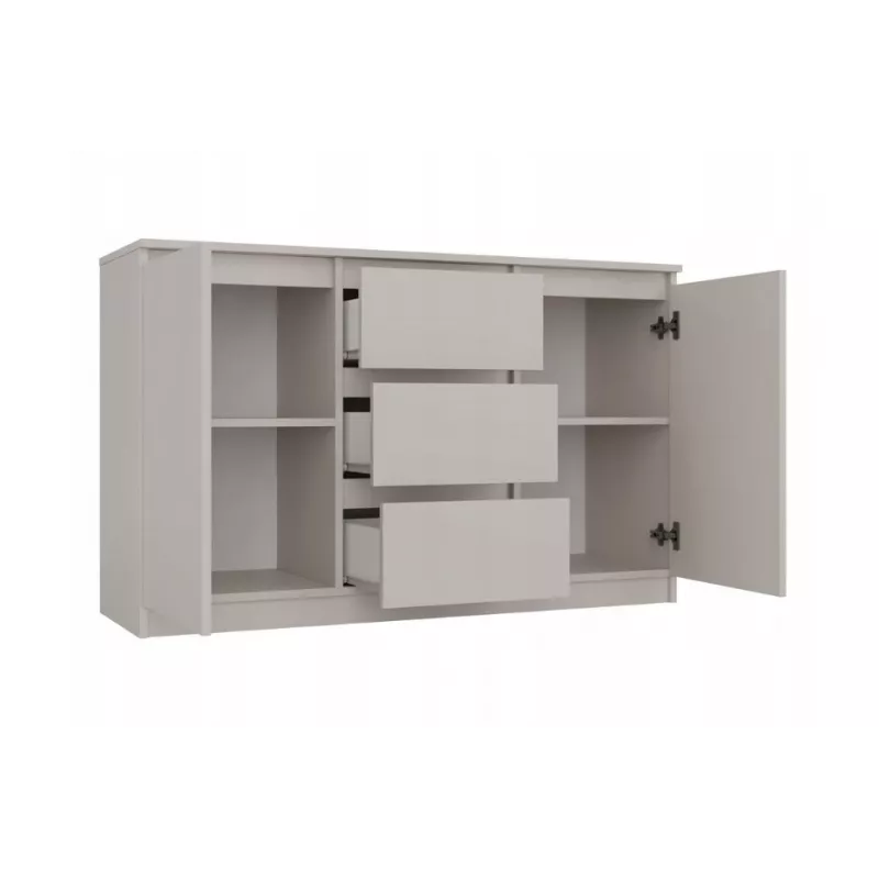 CHEST OF DRAWERS WITH 2 DOORS AND 3 DRAWERS, CASHMERE COLOUR