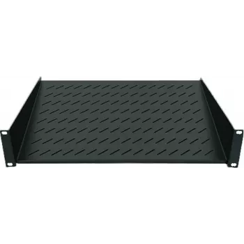Intellinet 19 inch Cantilever Shelf, 1U, 2-Point Front Mount, 150mm Depth, Max 25kg, Black, Three Year Warranty