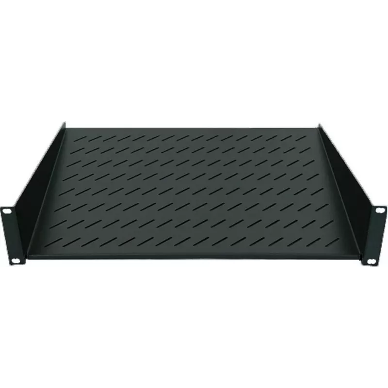 Intellinet 19 inch Cantilever Shelf, 1U, 2-Point Front Mount, 150mm Depth, Max 25kg, Black, Three Year Warranty