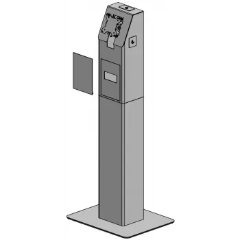 Floor-standing self-service kiosk Ergonomic Solutions SPK400-02 adjustable height durable design