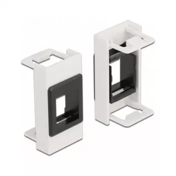 Keystone Holder DeLOCK Easy 45 Module 22.5 x 45 mm white black