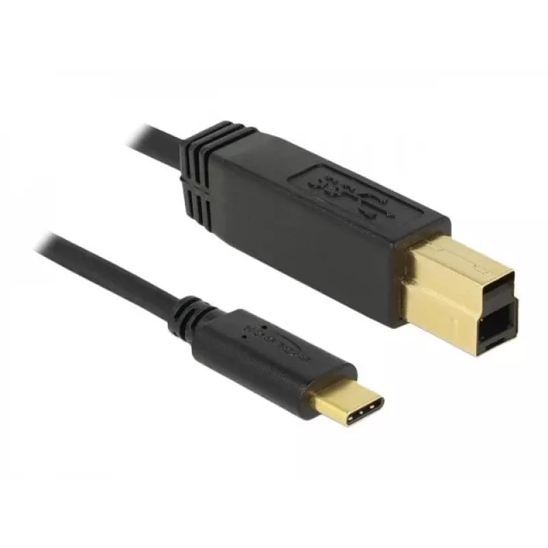 USB Cable DeLOCK 83675 USB 3.2 Gen 2 1m USB C USB B Black