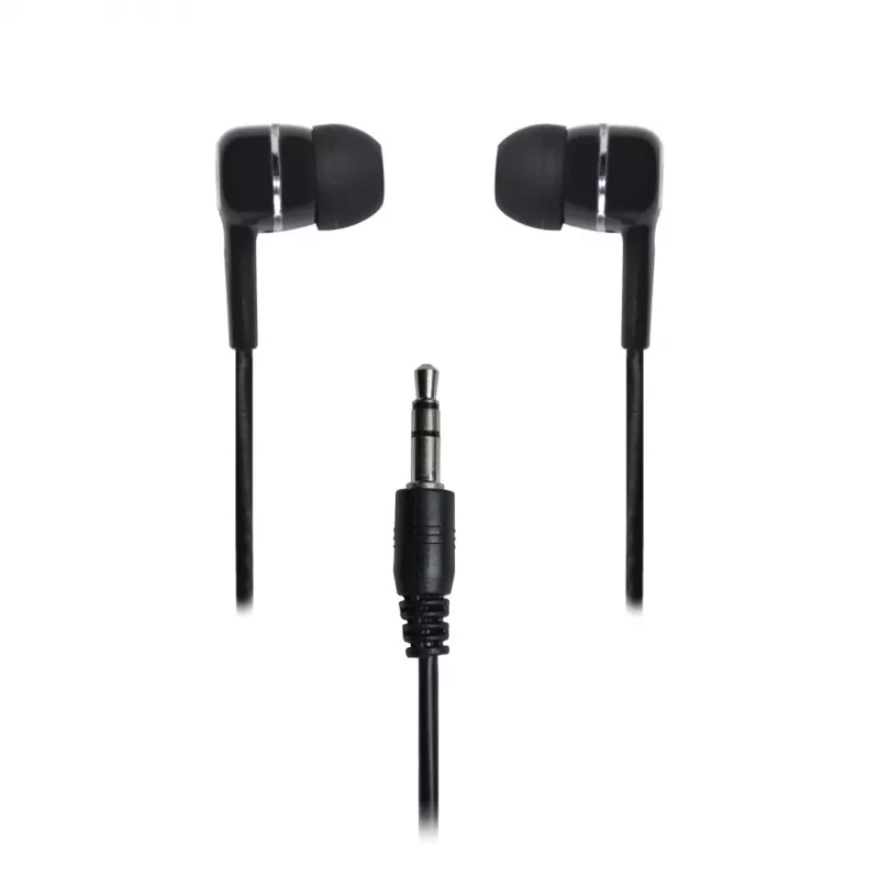 In-ear wired headphones VAKOSS LT-437EX, binaural, 3.5 mm, 1 m cable, 32 Ω, 20–20000 Hz, closed, black