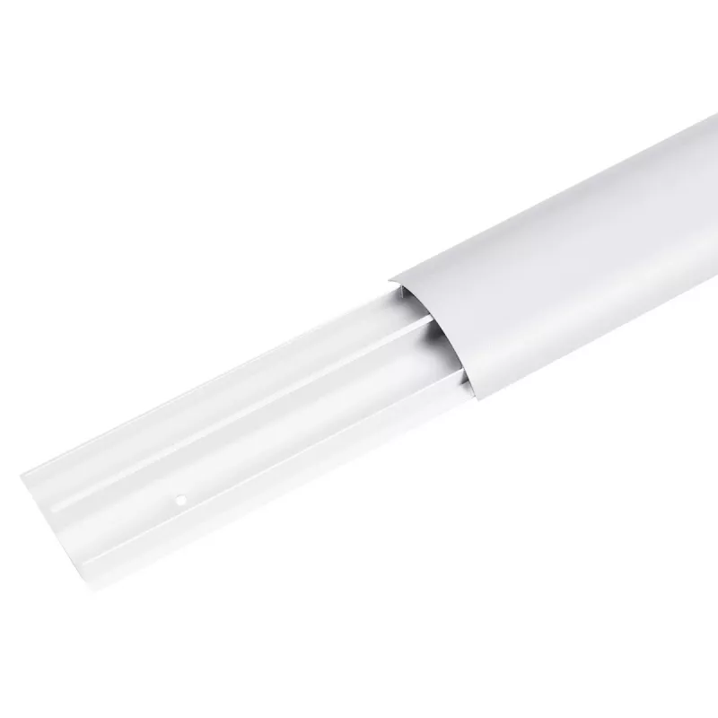 Aluminum masking strip MACLEAN MC-814 W white – cable organizer trim, rigid aluminum profile for concealing cables