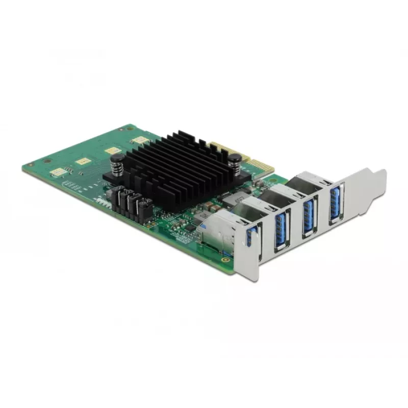 DeLOCK PCI Express x4 Card to 4 x external USB 3.0 Quad Channel - Low Profile Form Factor