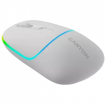 Canyon MW-22 CNS-CMSW22SW Mouse – 2 in 1 Bluetooth/2.4GHz – optical – 800/1200/1600DPI – 4 Buttons – RGB lighting – rechargeable – Snow White
