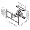 GART LCD/LED TV mount 40-75 45 kg vertical/horizontal adjustment 58-380 mm max VESA 600x400