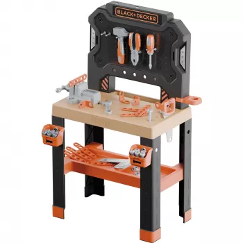 Children's play workbench SMOBY Black & Decker Model 2025 with tools and accessories