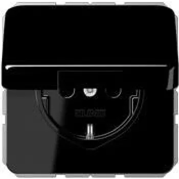 JUNG CD 1520 BFKL SW Socket Outlet Type F Black (CD1520BFKLSW)