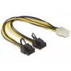 DeLOCK 83433 internal power cable 0.3 m PCI-E 6+2 pin 6-pin