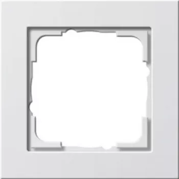 Wall plate GIRA E2 White — thermoplastic, screwless, 80.8×80.8×9.3 mm
