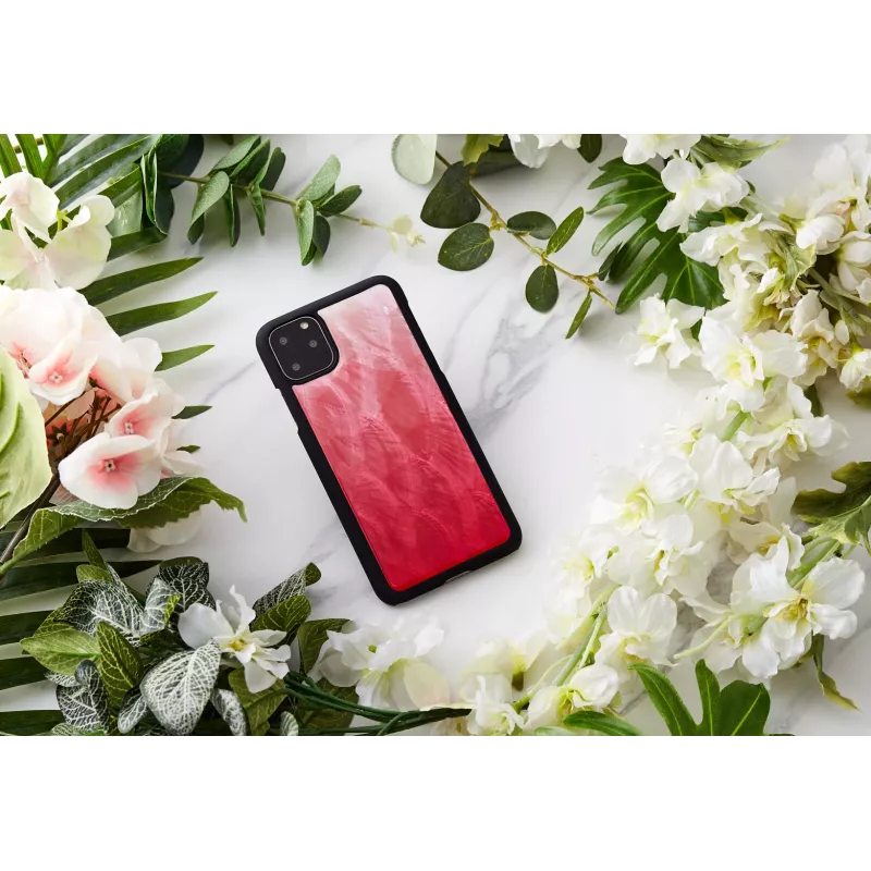 Smartphone case iKins for iPhone 11 Pro Max — pink lake with black trim