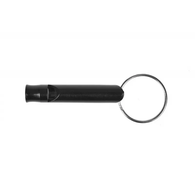 Survival whistle GUARD YC-010-BL aluminium, black, 45 mm length, 8 mm diameter