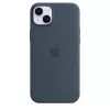 Silicone Case Cover Apple iPhone 14 Plus MagSafe Storm Blue
