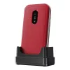 Feature phone Doro Leva E22 clamshell, 2.8 inch (7.11 cm) display, Single SIM, 0.3 MP camera, 1150 mAh, 127.8 g, Red/White