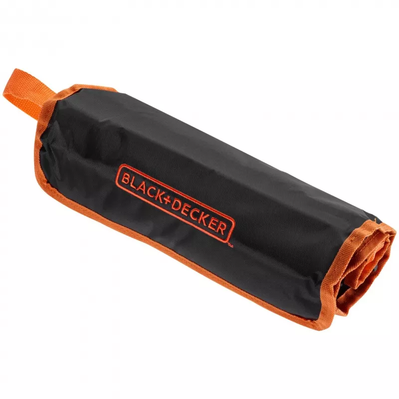 Mechanic set with roll-up bag 76-piece black orange