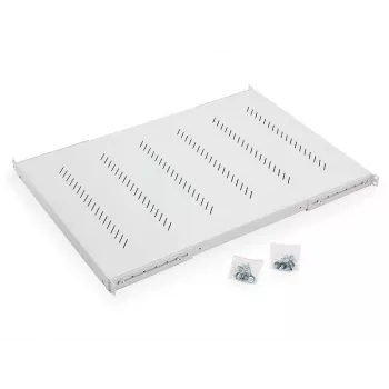 Triton RAC-UP-650-H4 19 inch Heavy-Duty Fixed Shelf, 1U, 650mm Deep, 150kg Load, Cream Grey (RAL 7035)