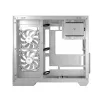 PC case MODECOM Volcano Panorama Midi Tower white — micro ATX, tempered glass, ARGB, USB-C, supports GPU 400 mm