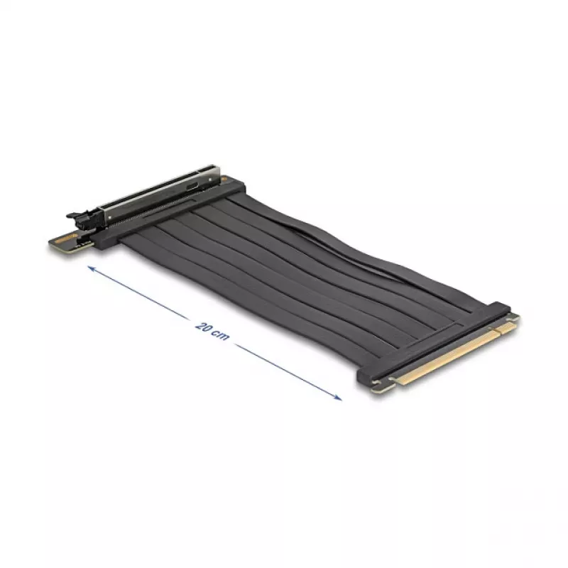 PCI Express 5.0 x16 Riser Card DELOCK 81289, x16 slot, 20 cm cable
