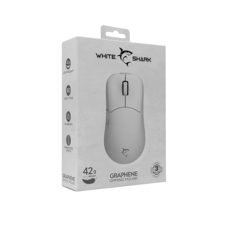 Mouse White Shark GM-5014 Graphene White USB