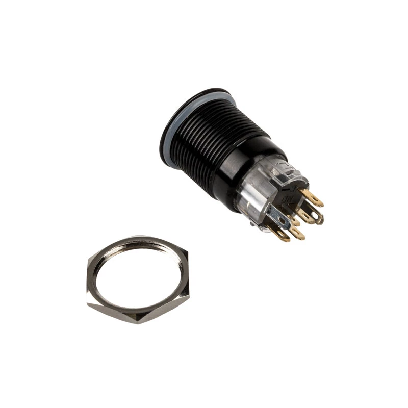 DimasTech Vandalism Switch/Button 19mm Blackline Dot RGB PD218