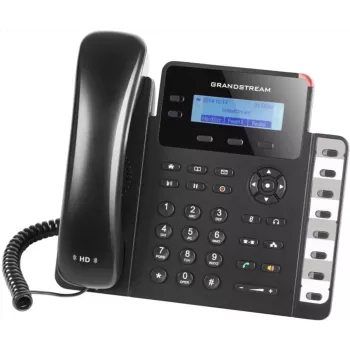 DECT telephone Grandstream GXP1628 — DECT desk/wall phone, LCD 132x48 px, speakerphone, 500 contacts, RJ‑9 headset