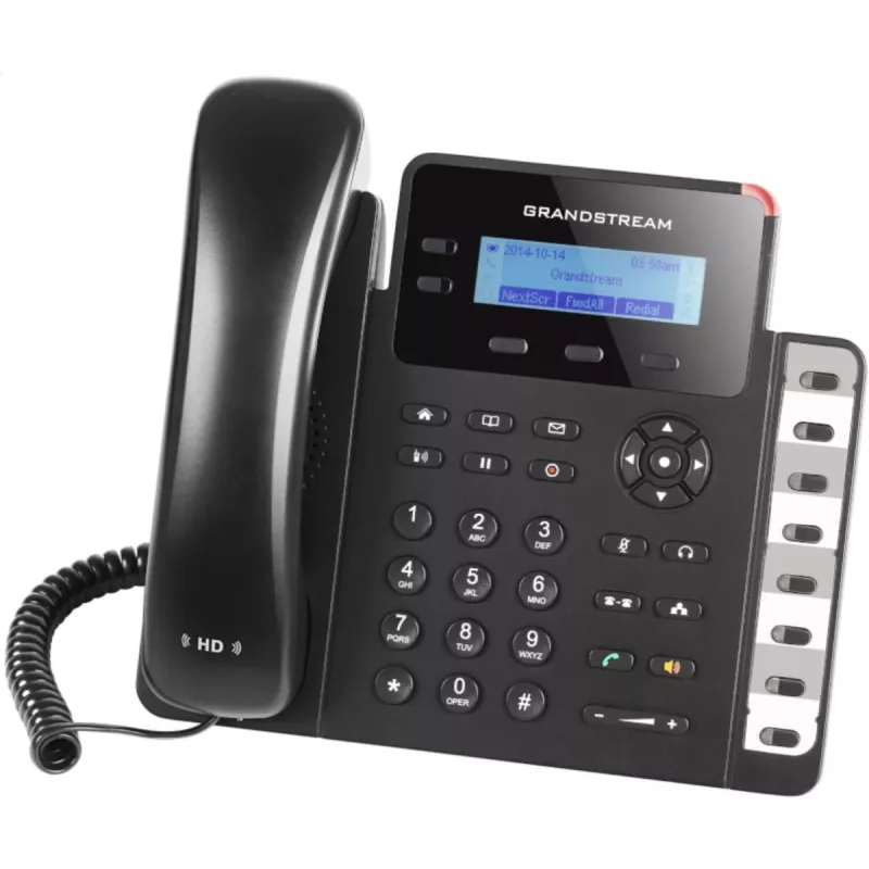 DECT telephone Grandstream GXP1628 — DECT desk/wall phone, LCD 132x48 px, speakerphone, 500 contacts, RJ‑9 headset