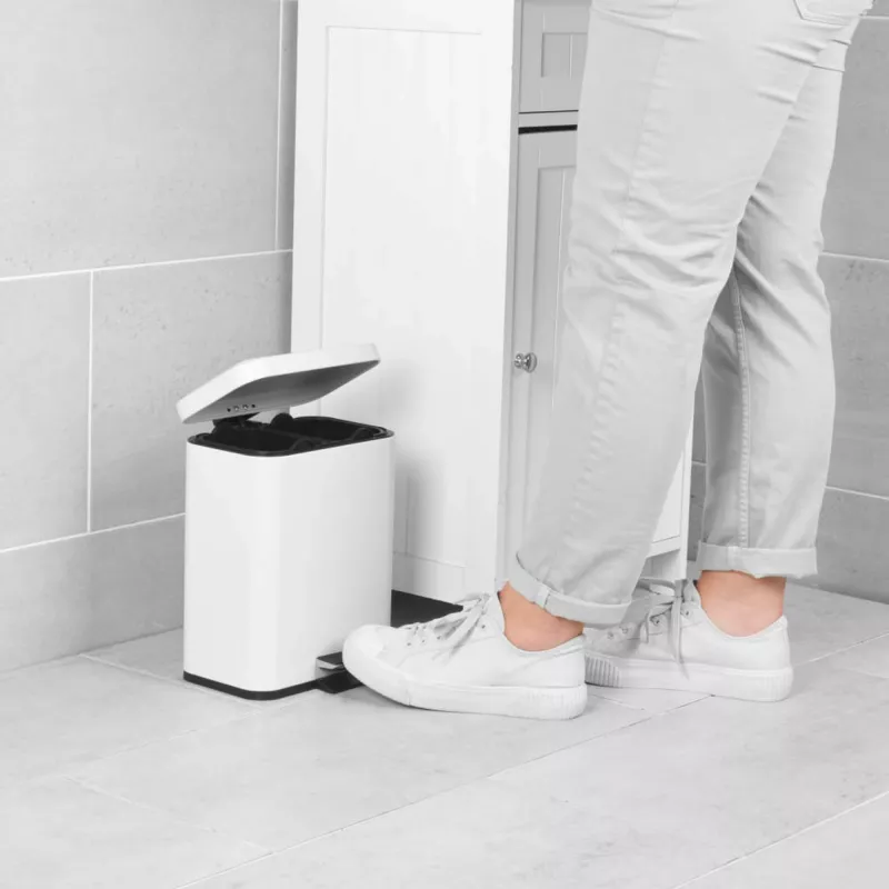 Trash bin Beldray LA035235WHTFEU7 dual compartment 5 L white