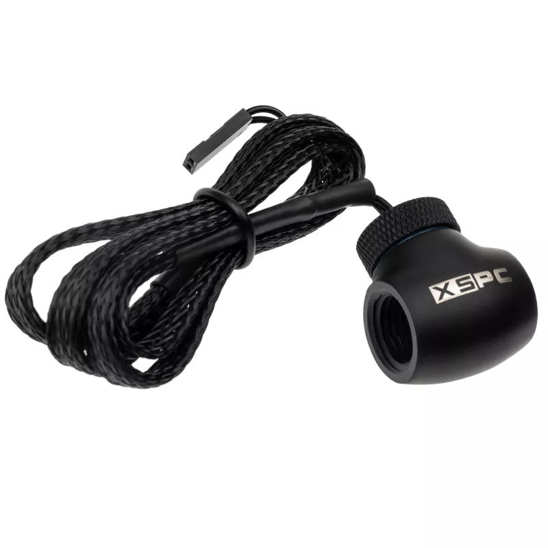Inline 10k Temperature Sensor XSPC G1/4 inch matt black for liquid cooling