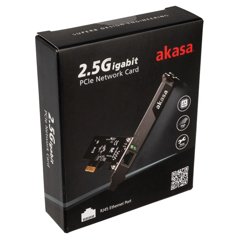 Akasa AK-PCCE25-01 - Built-In - Wired - PCI Express - Ethernet - 2500 Mbit/s