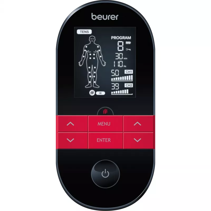 Beurer EM 59 Heat TENS/EMS electrostimulator - 64 programs, rechargeable battery
