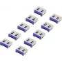 Renkforce USB Port Schloss RF-4695230 pack of 10 Set Silver-Blue RF-4695230 (RF-4695230)