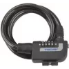 Cable lock FISCHER 85906 — 1200 mm black spiral cable with 4-digit combination