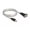 DeLOCK 63465 Serial Cable Black Transparent 1.8m USB Type-A DB-9