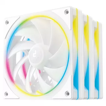 PC cooling fans DeepCool FL12R SE 3in1 White — 3-fan kit, white finish