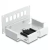 Patch panel DELOCK 6‑port for SC simplex or LC duplex, grey metal, DIN‑rail mounting