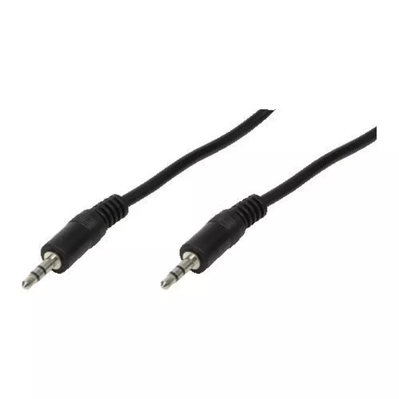 Logilink - Audio Cable - Mini-Phone Stereo 3.5 mm (M) - Mini-Phone Stereo 3.5 mm (M) - 2 m - Black (CA1050)