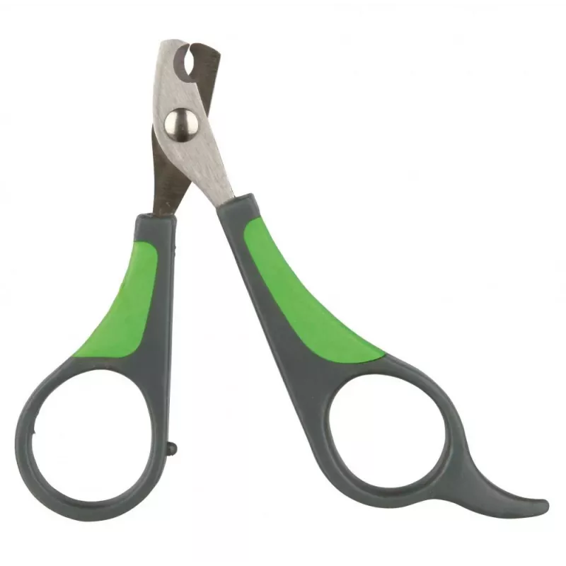 Pet grooming scissors Trixie 6285, stainless steel blades, rounded tips, right-handed, 80 mm, anti-slip grip, assorted colours