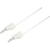 VOLTCRAFT Test Lead [Plug 4 mm - Plug 4 mm] 2 m White MSB-300 (MSB-300-2-WS)